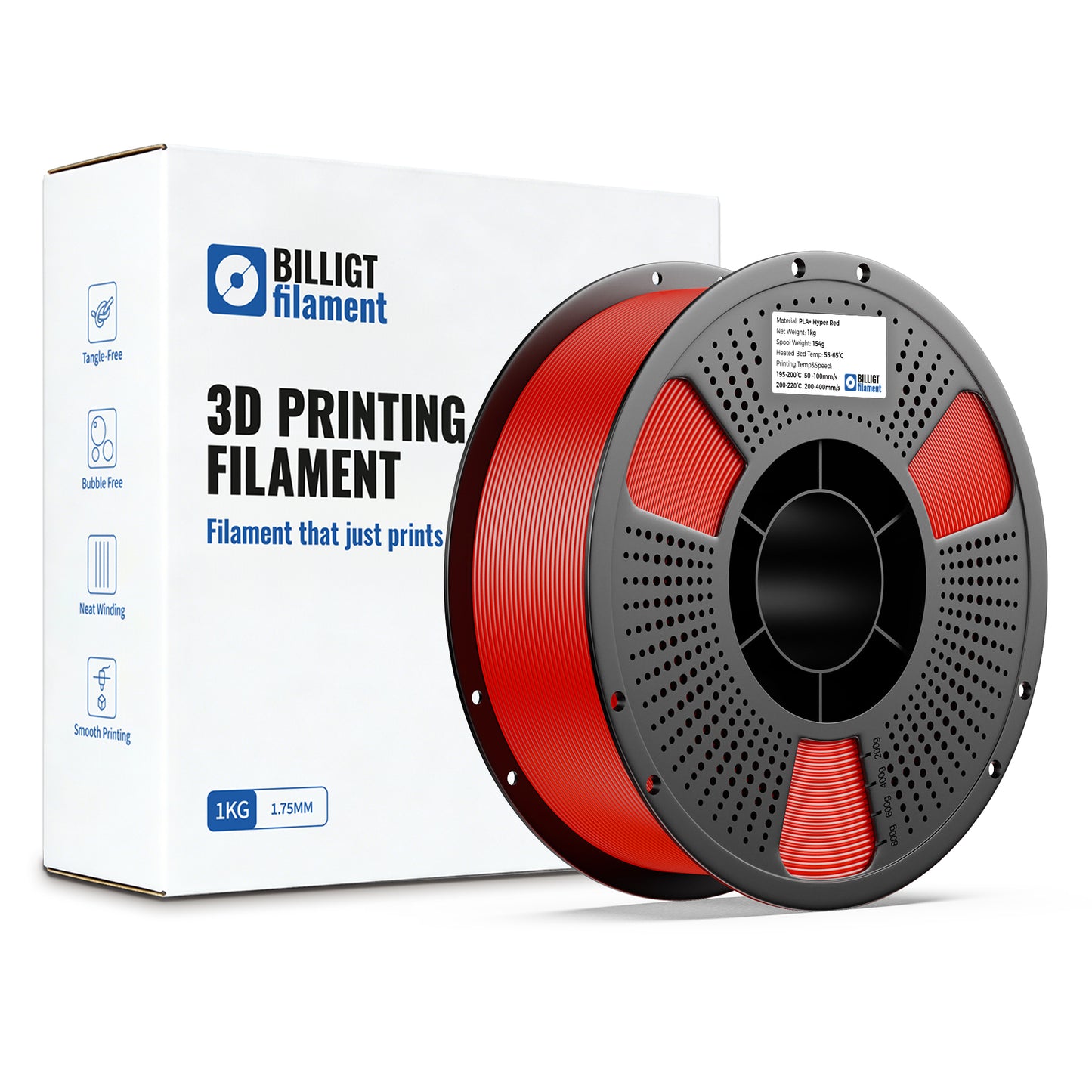 3DP PLA + Hyper 1kg - Rød